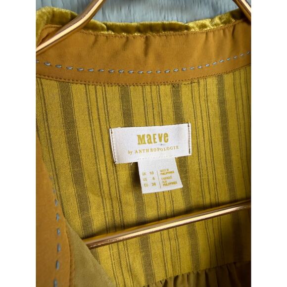 Anthropologie Maeve Karina Velvet Blouse, Size 6 - Picture 5 of 7